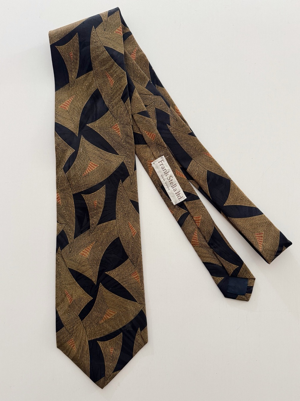 Vintage Frank Stella Ltd. New York Silk 4” Width Necktie